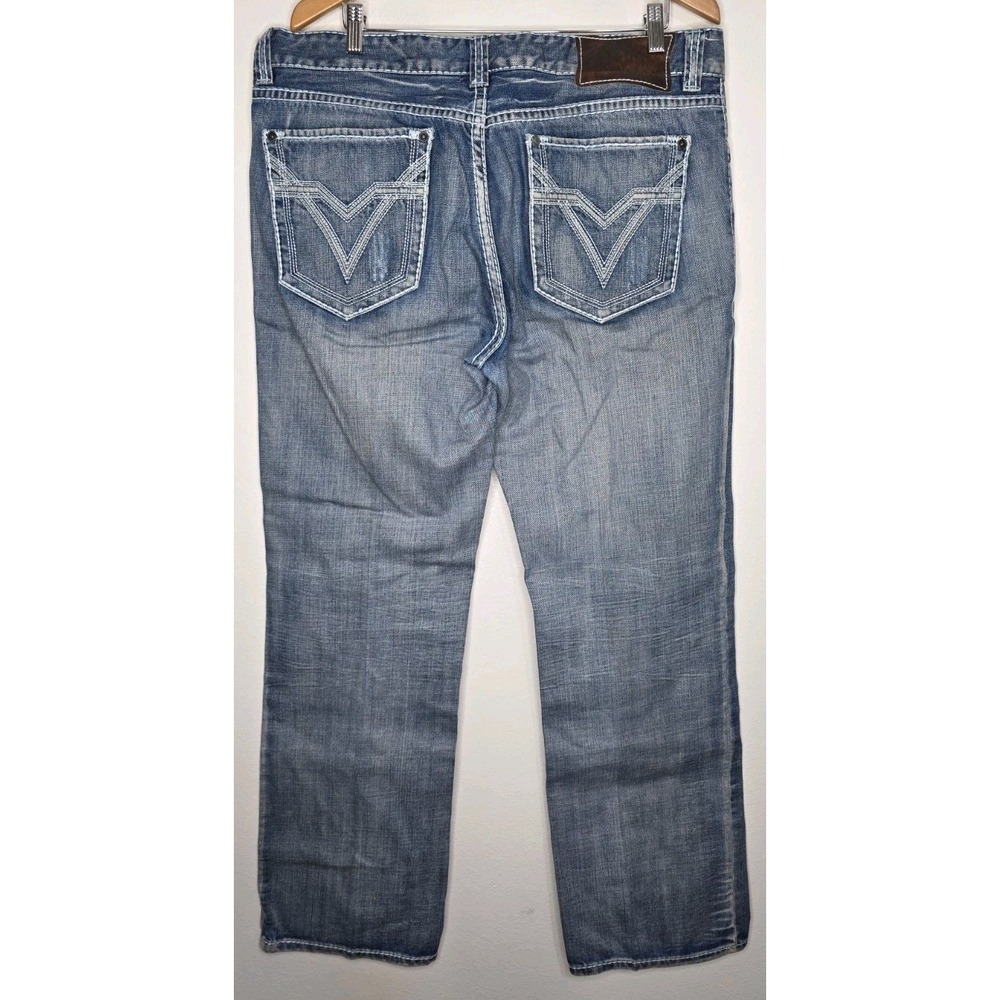Rock & Roll Denim Jeans Men 38x34 Double Barrel Relaxed Straight Western Rodeo